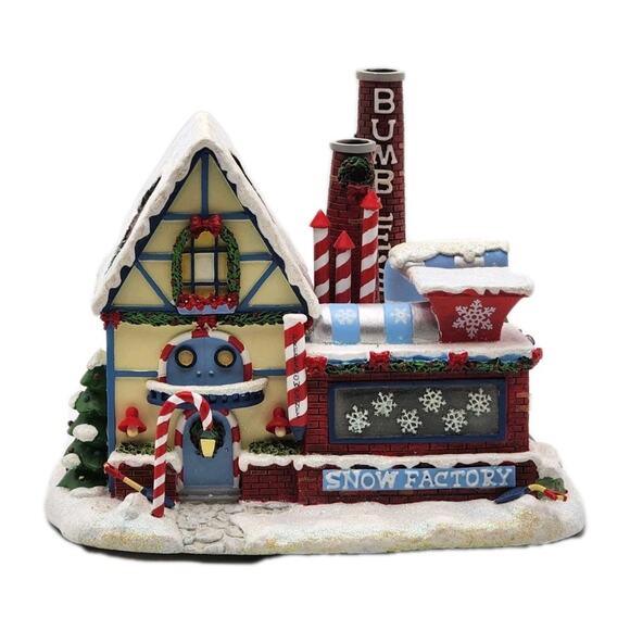 Hawthorne Village Rudolph's Christmas Town Snow Factory Illuminated VTG 2006 - Picture 1 of 16
